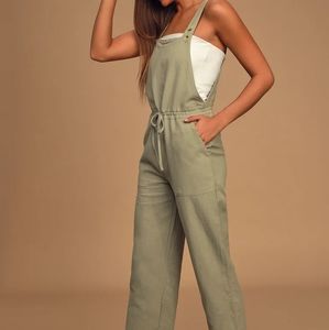 NWT Lulu's Drawstring Wide-Leg Jumpsuit